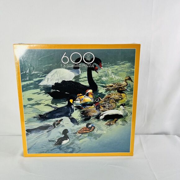FX Scmid Flotilla 600 Piece Puzzle Ray Harris-Ching 1997 45cm X 45cm Ducks - Picture 2 of 11
